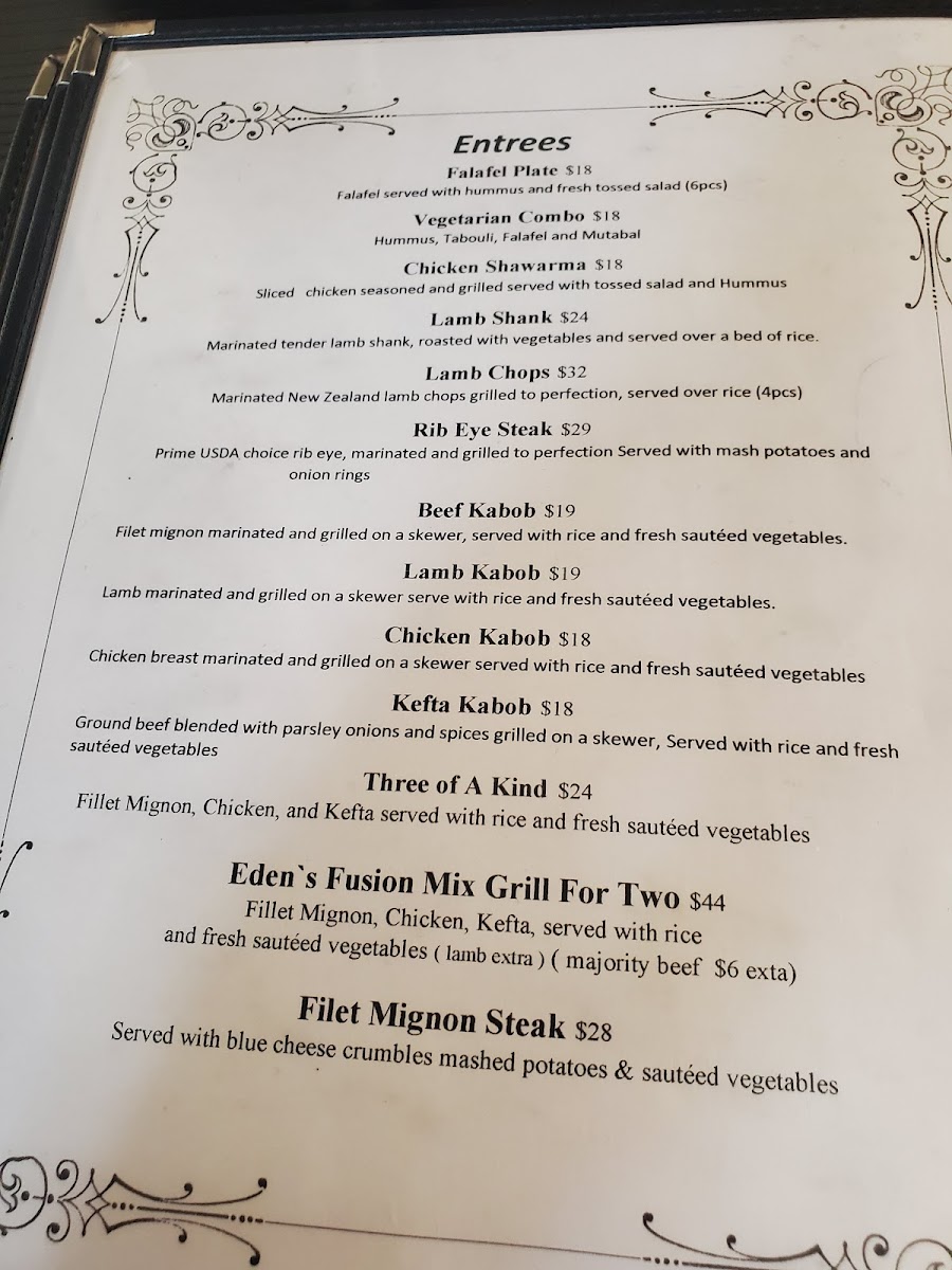 Menu Eden Garden Fusion Grill-1